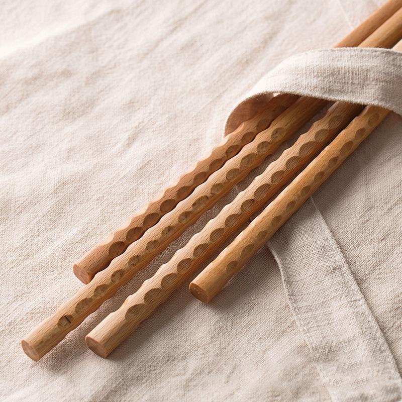 Extra Lange Holzstäbchen Bratstäbchen Poliertes Buchenholz Kochen Nudeln Rutschfeste Stäbchen Küchenkochwerkzeuge