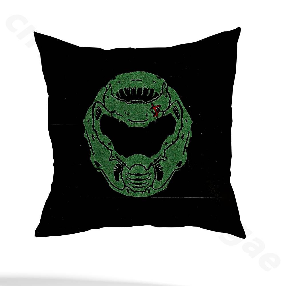 D-Doom Slayer pillowcase casual style decoration, suitable for home decoration (excluding pillow core)