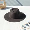 Men's Large Size 100% Wool Fedoras Hat Women Vintage Western Jazz Cowboy Hat Autumn Winter Big Head Wide Brim Felt Hat 56-62cm