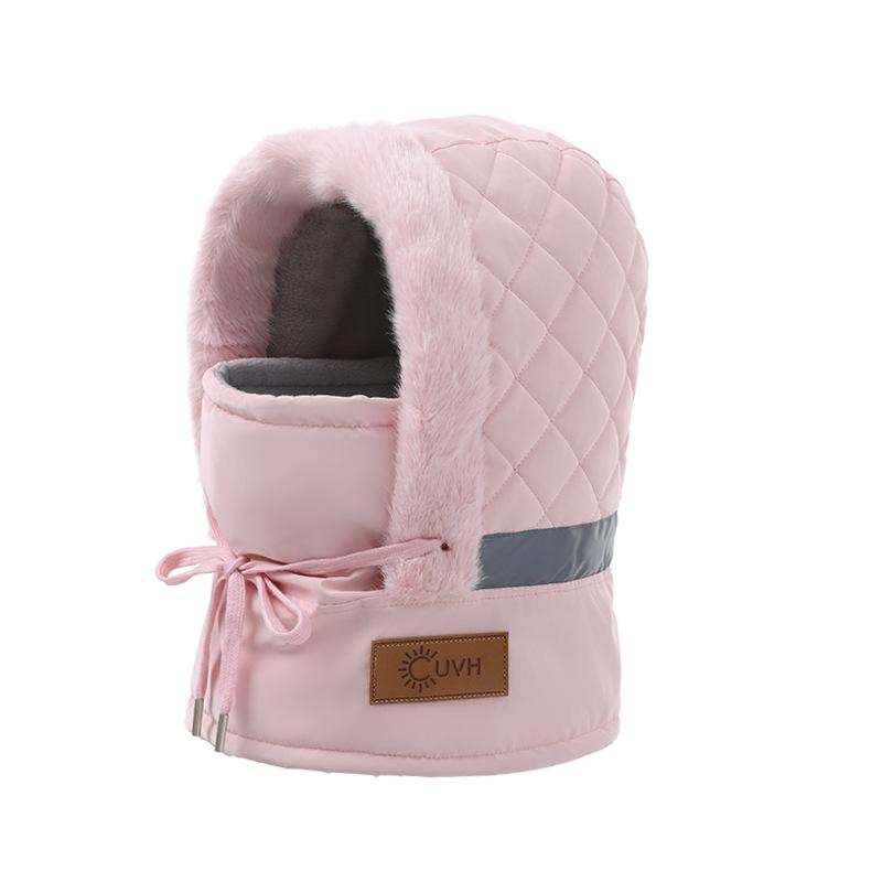 Winter velvet warm ear protection men and women outdoor riding skiing cold hat mask scarf integrated hat