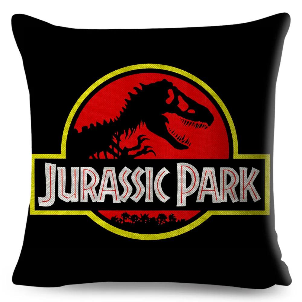 Чехол для подушки с логотипом Парк Юрского периода в стиле 50 для дивана домашнего декора детской комнаты наволочка с принтом динозавра наволочка из полиэстера 30x30cm 1150₽