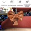 Car Purse Hooks, 2PCS Cute Bow Vehicle Seat Headrest Hanger for Bags, Space Saving Automotive Back Seat Storage Hanging Holder Decor Accessories,