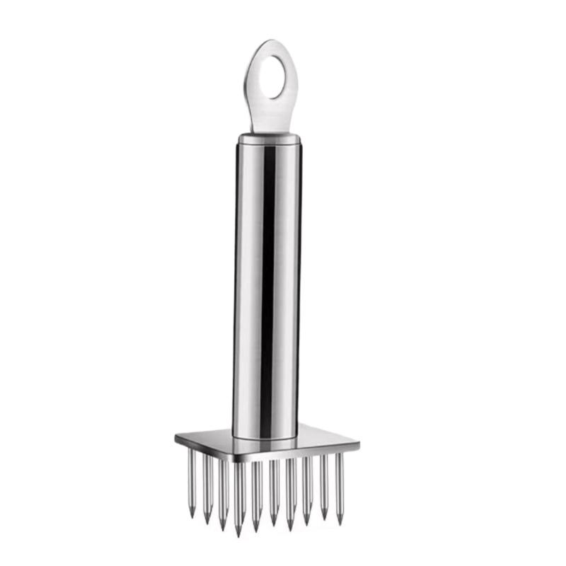 Efficient 304Stainless Steel Meat Skewer Needle Meat Tenderizer Meat Tool for Securely Holding Meat During Cooking