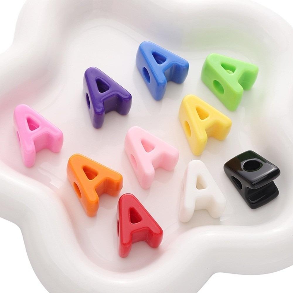 10PCS Colorful Loose Beads DIY DIY Jewelry Making Kit New 26 Letter Beads  DIY Bracelet Keychain