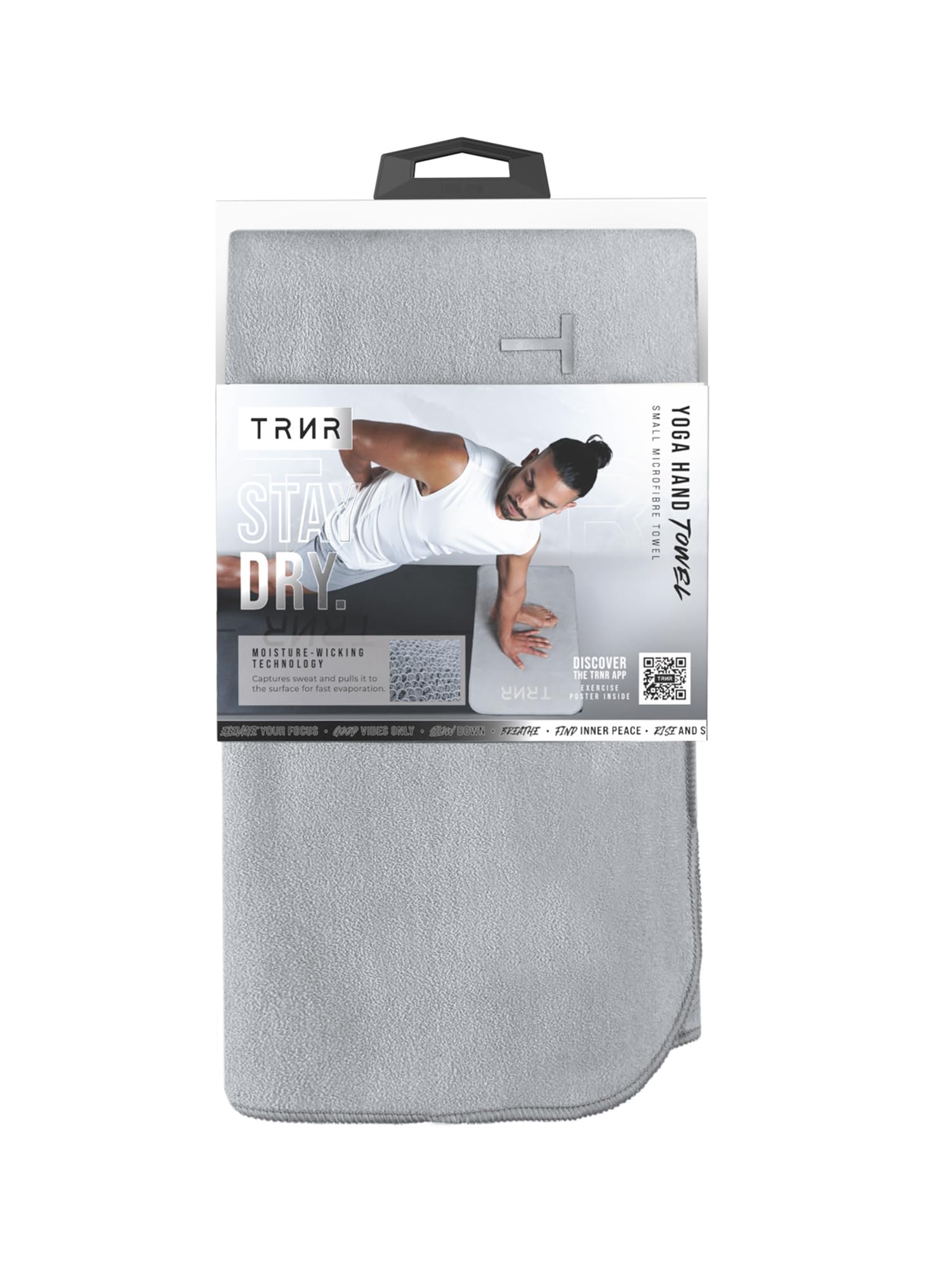 

Trainer Yoga Hot Solid Hand Pilates Gray [TRNR] Towel, Microfiber, Non-Slip, Yoga, Color, Towel, / серый