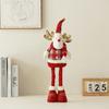 Christmas Retractable Standing Santa Snowman Reindeer Figurines Decorations
