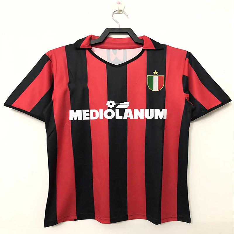 06 Champions League Final Edition AC Mailand Retro Trikot Nr. 22 Kaka 95-96 Heim Lang Kurzarm Klassisches Fußballtrikot