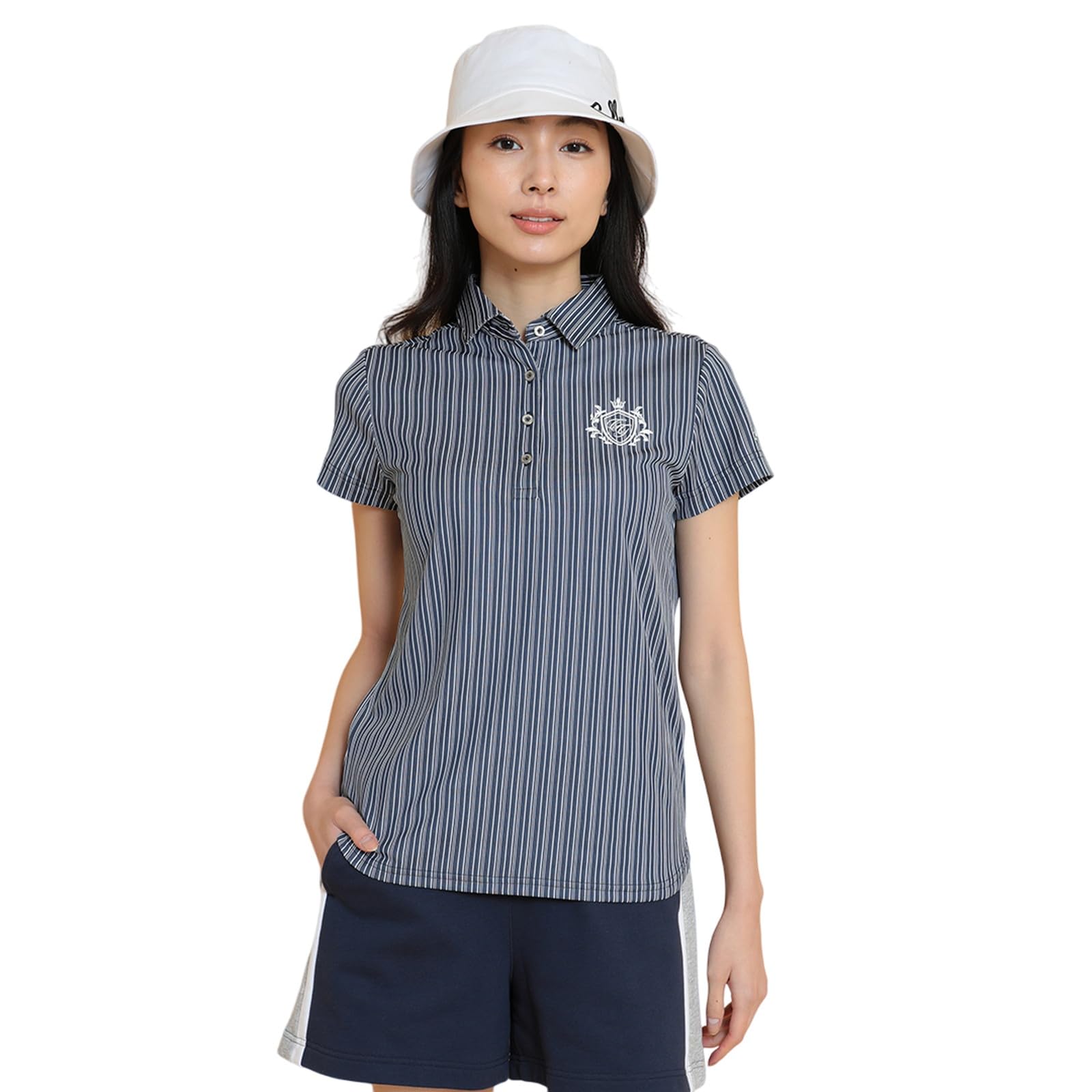 

Поло с коротким рукавом Quick в полоску для гольфа C25134205 L [Callaway] Женское (Влагоотводящий, Сохнущий, Узор) / / 1120_Военно-морской флот