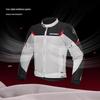 Fato Respirável para Condução de Motocicleta com Joelheiras e Cotoveleiras para Primavera/Verão - Equipamento de Corrida Protetor Anti-queda