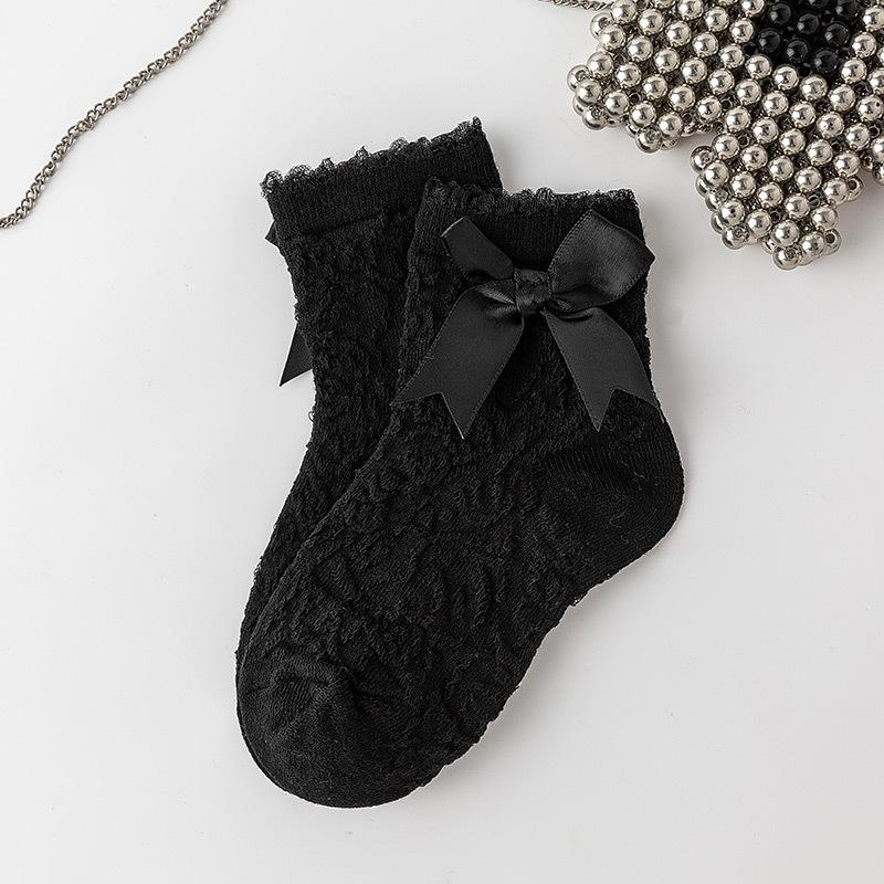 Dziewczęce skarpetki z falbankami, koronkowe, skarpetki JK Calf dla dzieci, słodkie, księżniczki, falbany, białe, czarne, kolorowe skarpetki dla dzieci, wiosna, lato