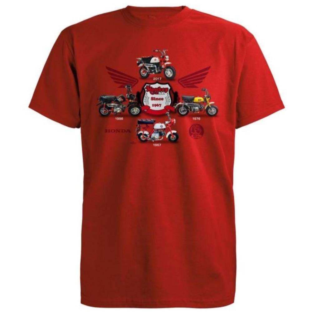

Honda Mens and Womens Tshirt Summer Brand Cotton Street Tee Honda Monkey Shortsleeved Spring Autumn Motorcycle Cycling Top S