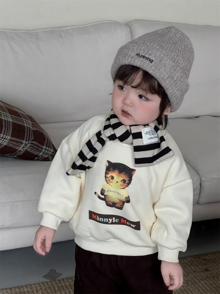 [Warm thickened top] New winter baby clothes children's autumn and winter boys' fleece sweater