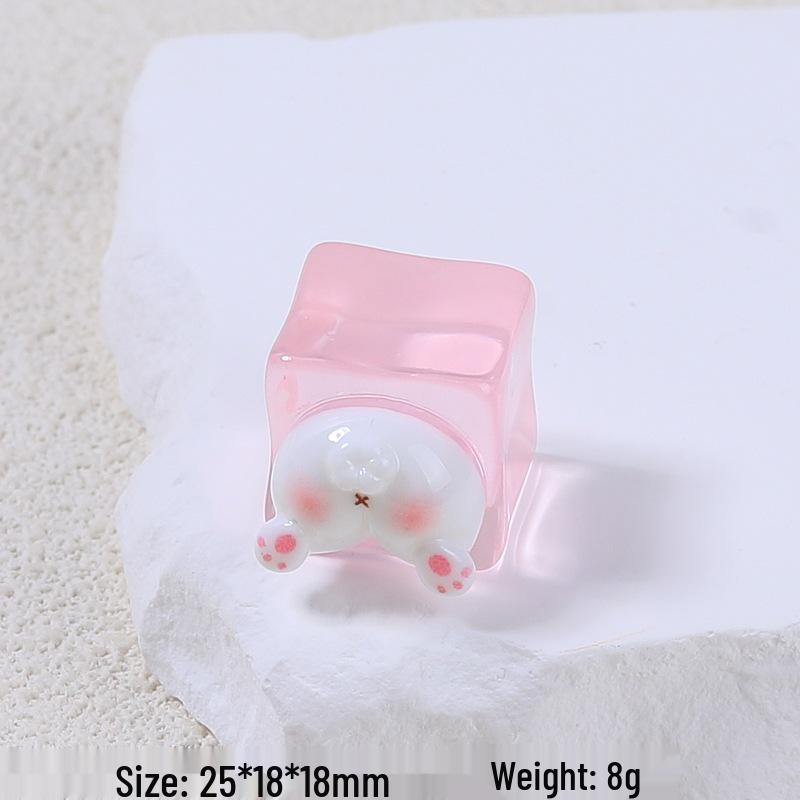 Handmade 3D Luminous Animal Resin Ornaments - DIY Cream Glue Decor Materials