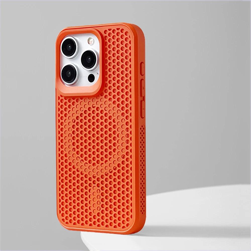 Heat Dissipation Hole For Case For For Iphone 17 16 1 14 Plus 13 12 Pro Max Magnetic Wireless Charge PC Hard Cover