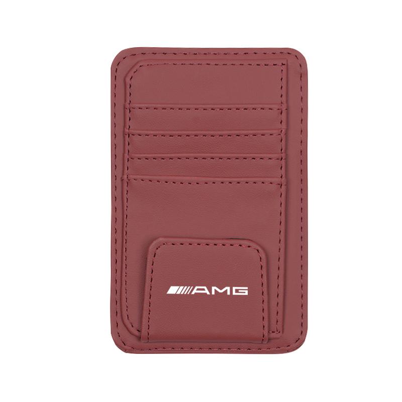 

Car Sun Visor Leather Storage Bag Glasses Ticket Card Holder For Mercedes Benz AMG W203 W204 W205 W209 W210 W211 W212 W176