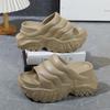 2024 Summer Thick-Soled Wedge Heel Slippers for Outdoor Wear - Platform Sole Flip Flops for Heightening and Slimming.