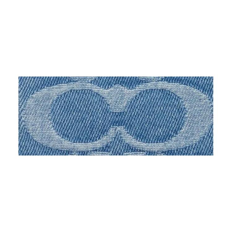 Coach Classic Monogram Leather And Fabric Card Holder Unisex Accessories Denim CDF46-DEN