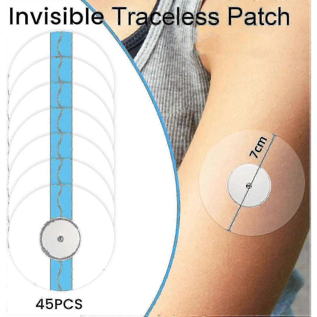 45 Pcs Freestyle Libre 3 Sensor Patches, Transparent Waterproof Adhesive Plasters for Freestyle Libre 1 2 3 Sensors, Secure Fit Skin-Friendly