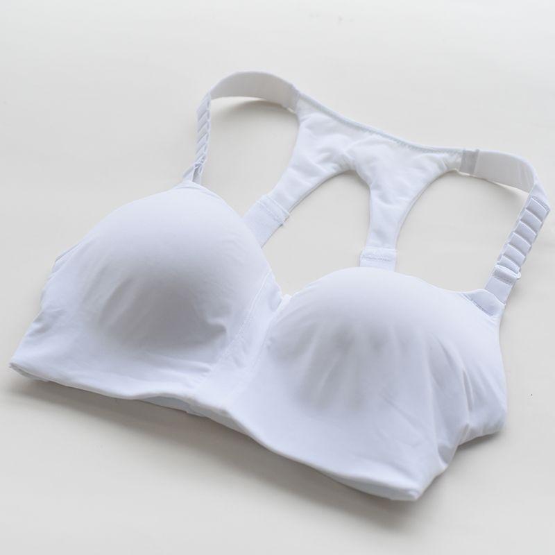 

Netherlands HK White Plus size Sports Underwear Shockproof Large Bust Yoga One-Piece Running Thin Training Fitness Bra 40B/90B White