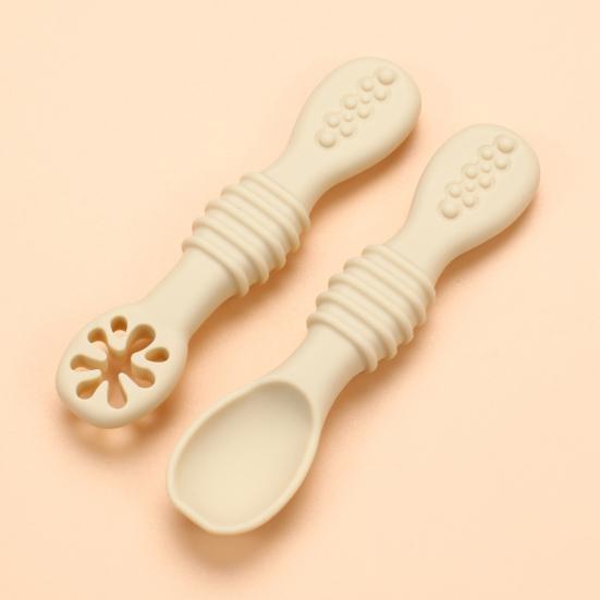 2Pcs Baby Feeding Spoons Dual Head Silicone Weaning Spoon for Infants Training Spoon BPA-Free Toddler Utensils