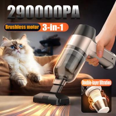 Aspirateur de voiture 4 en 1 sans fil, plumeau, pompe à vide portative pour la maison, nettoyeur de voiture à forte aspiration sans fil