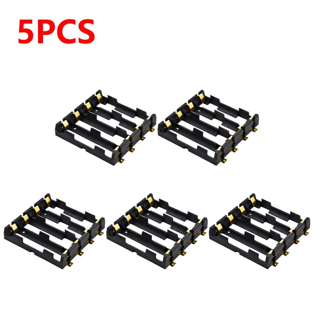 1-10pcs 18650 SMT Battery Holder 18650 SMD Battery Box With Bronze Pins Rechargeable Battery Holder Clip Storage Case Power Bank