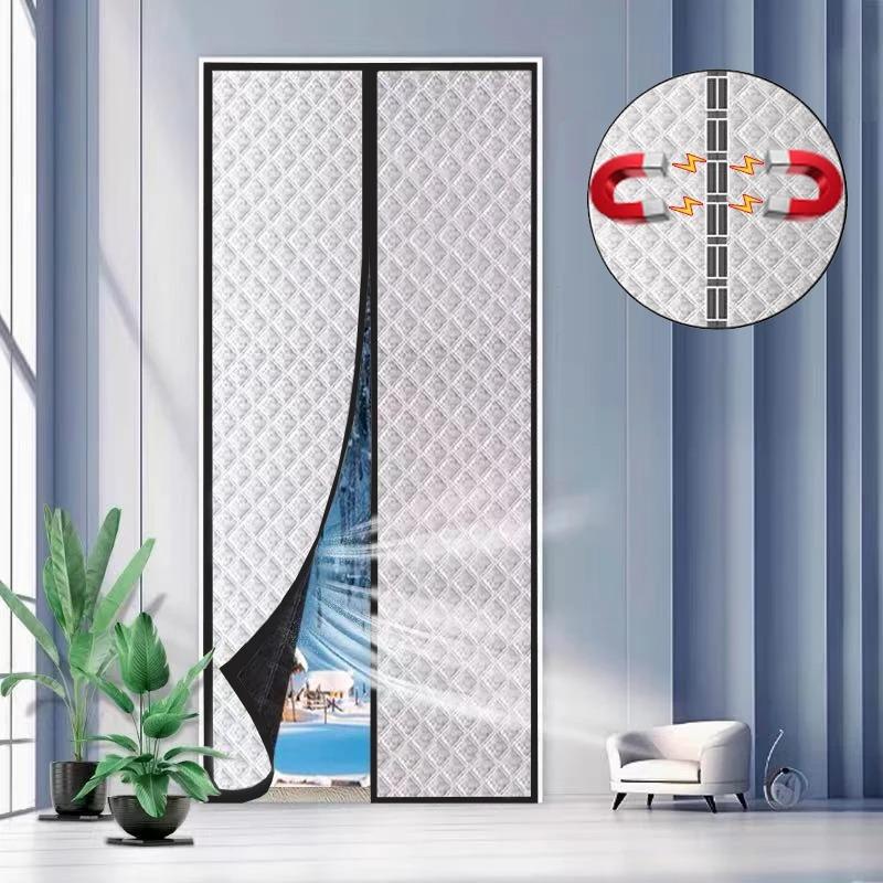 Winter Cotton Door Curtain, Thickened, Household Insulation, Windproof Partition, Cold Proof Self-priming Door Curtain