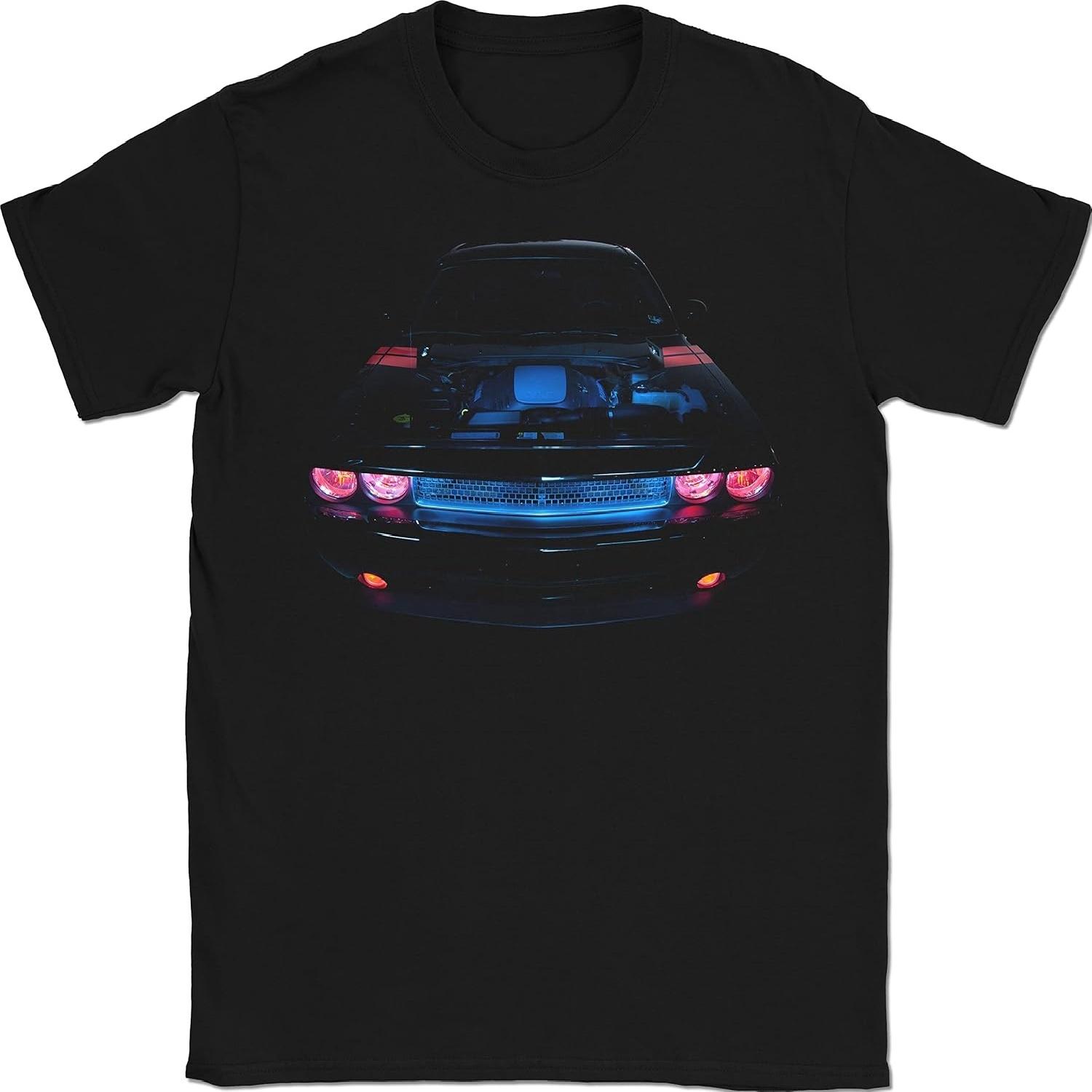 The Devil American Muscle Car Challenger T-Shirt 100% Cotton S