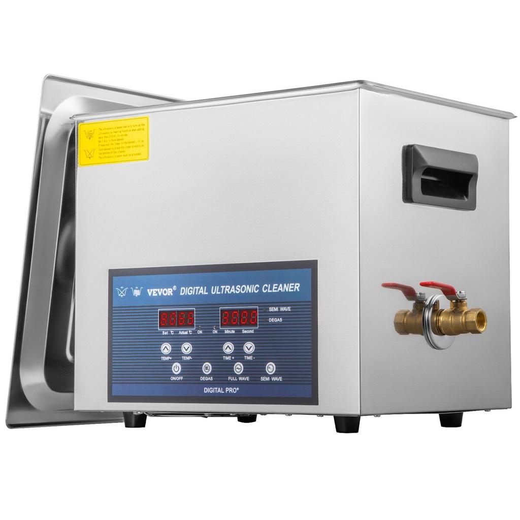 10L Ultrasonic Cleaner Dual Frequency Ultrasonic Cleaning Machine with Heater Jewelry Cleaner for Parts Jewelry Eyeglass Ring Denture Record Circuit