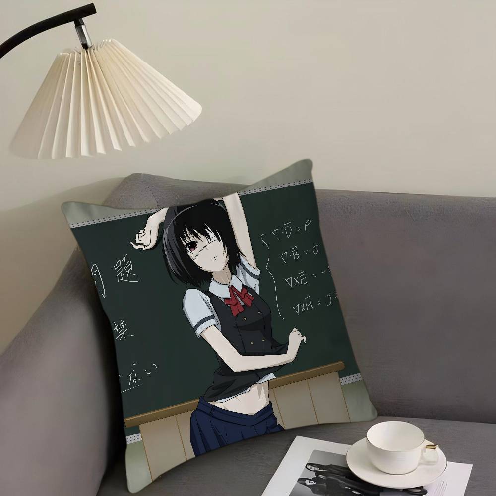 M-Misaki Mei Cartoon Animation Personalized Picture Text Home Decorative Pillows Household Gifts 45x45cm