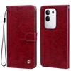 Vintage Crazy Horse Texture PU Leather Flip Wallet Phone Case for Vivo Y29 4G Card Holder Kickstand Shockproof Protective Cover