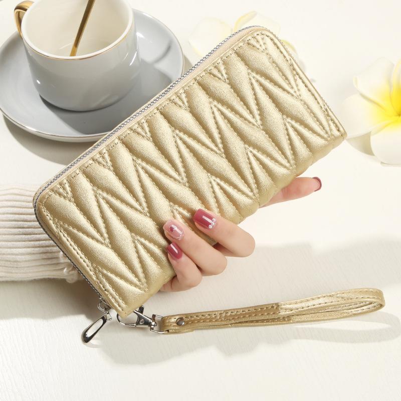 Ladies' Wallet Zipper Handbag Fashion European and American Wallet Large Capacity Soft Leather Change Phone Bag