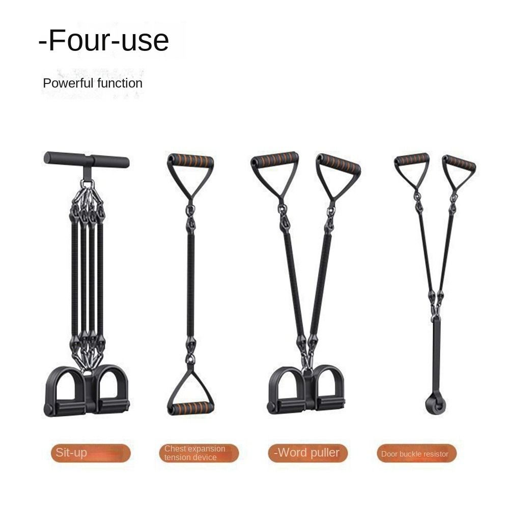 2/3/4-Strand Pedal Pull-Up Sit-Up Trainer Abdominal Muscle Exerciser  Fitness Training