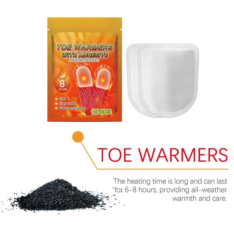 Disposable Toe Warmers Long Heating 8Hours Warm Foot Warmer Toe Heat Pads for Outdoor Activities