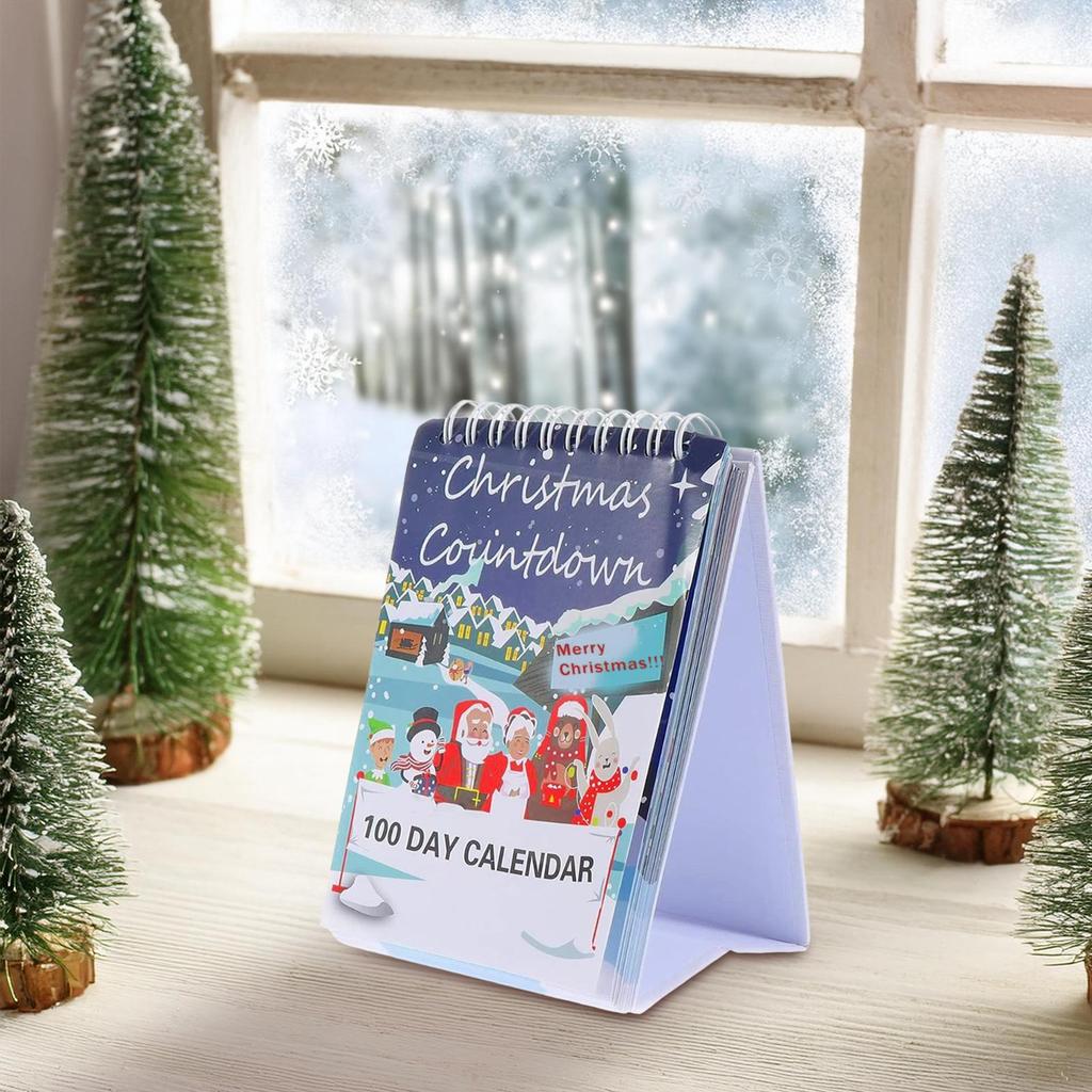 100 Day Christmas Countdown Paper Calendar Office School  Christmas Tear Off Countdown Interactive Wall Art Home Decor