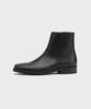 Firenze Atelier [Vibram] Minimal Semi-Square Zip-Up Boots 7430-Z [Crack Black]