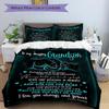 3pcs Grandson Love Quotes Duvet Cover Set - Machine Washable, Includes 1 Cover and 2 Pillowcases, No Core Included Yy251013146