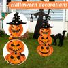 Halloween Pumpkin Garden Stake Sign Plastic Outdoor Yard Decoration for Fall