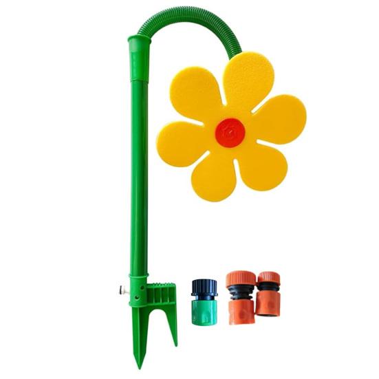 

Dancing Flower Lawn Sprinkler Crazy Daisy Water Sprinkler 360-Degree Rotating Dancing Sunflower Sprinkler for Yard Garden Watering Dogs Kids Outdoor жёлтый