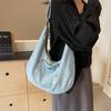 Torebka na ramię Denim Crossbody Bag Jednolity kolor Damska torba typu tote o dużej pojemności