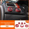 6x Inner Center Control Switch Knob Ring Covers For Silverado/Suburban 2007+ Red