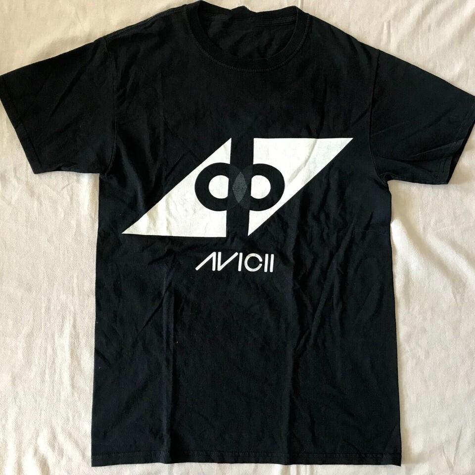 DJ AVICII T-SHIRT Logo Classic Black All Size Shirt AR806 XXXL