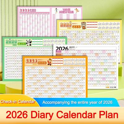 New Large 2026 Calendar Planner Sheet Schedule Sticker Planner Target 365 Days Planner Sheet Schedule Organizer Office Supplies