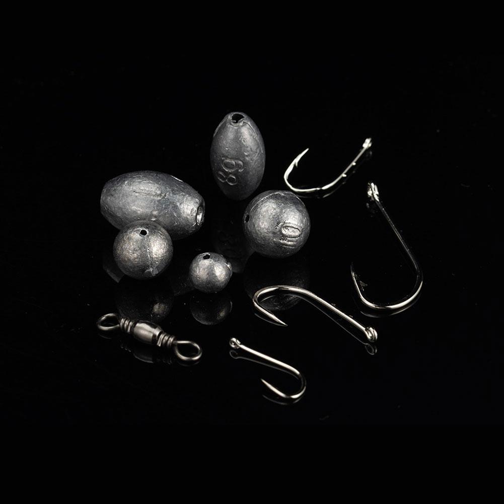 101 Pcs Carp Fishing Tackle Kit Including Weights Sinkers Carp Fishing Rigs Fishing Equipment Starter Kit for Bass Trout Salmon