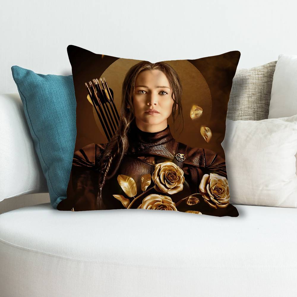 TThe HHunger GGames Pillow Cases for Bedroom Living Room Sofa Home Decor Polyester Cushion Cover with Zipper