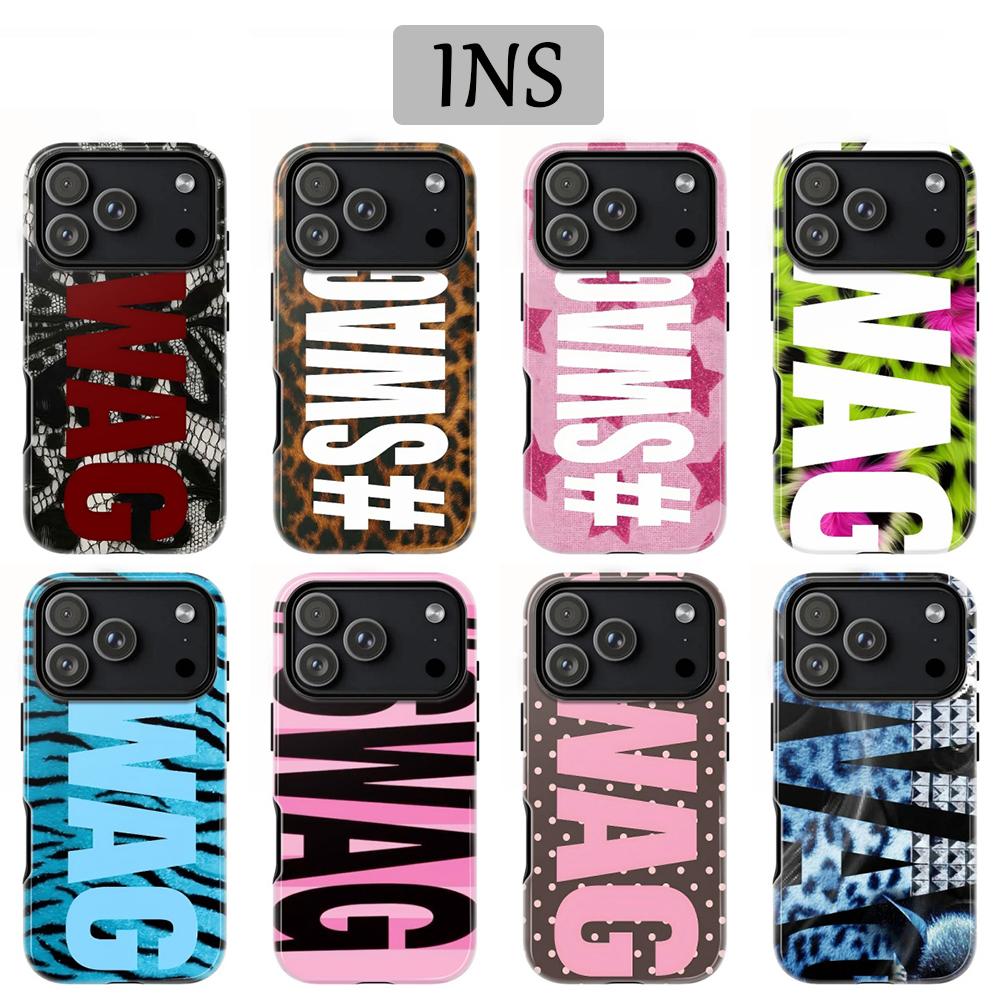 Funda de Teléfono Estilo Y2K SWAG Clmj Para IPhone 17 17e 16e 16 15 14 13 12 11 X XS XR XSMAX 8 Air Pro Max Plus Cubierta Trasera de Doble Capa