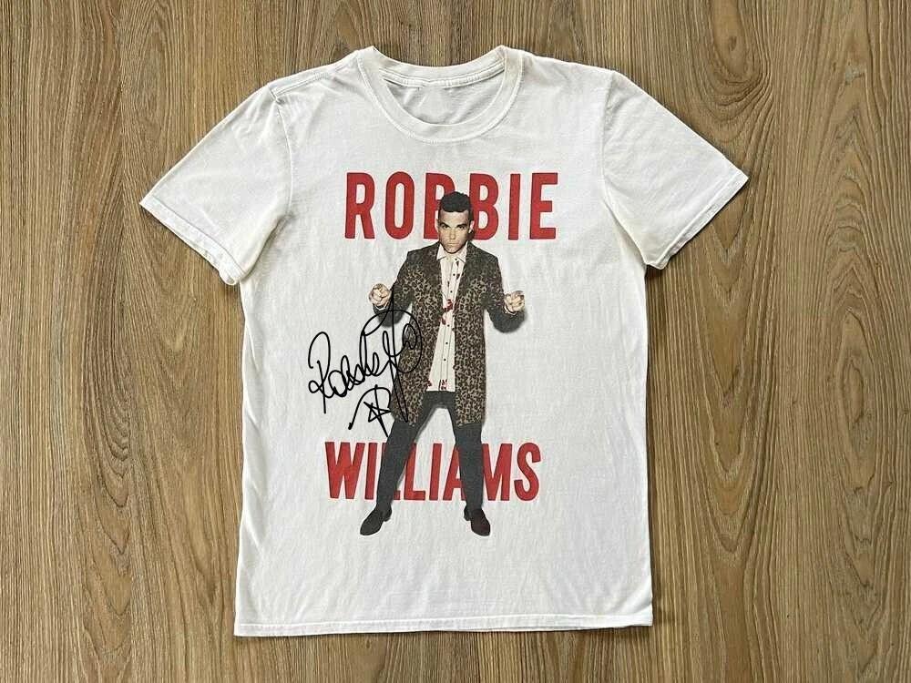 Robbie Williams 2017 Tour Shirt Classic White Unisex S-5XL Unisex T-Shirt L