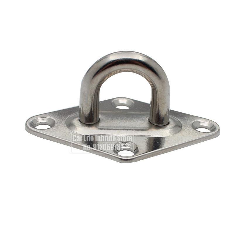 304/316 Edelstahl Deckenwandmontagehaken Schwerlast-Augenplatte Für Boot Yoga Schaukel Hängematten 5/6/8/10mm Vollverschweißt