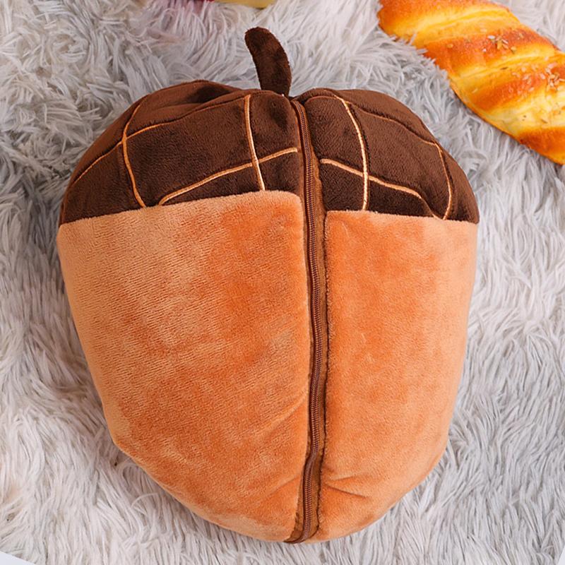 25cm Kawaii Nuts Turn Into Squirrel Stuffed Animal Soft Hiding In Nut Fruit Plush Cute Doll Pillow Children's Toys Birthday Gift