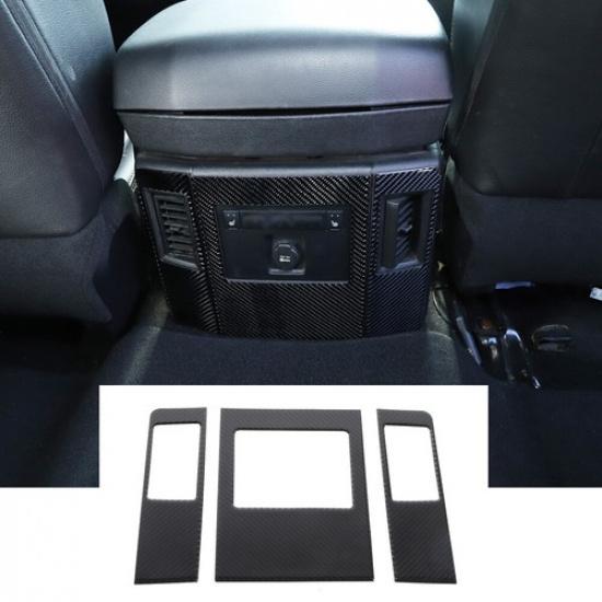 Rear Air Condition Vent Outlet Panel Trim For Dodge RAM 2010-2015 Carbon Fiber